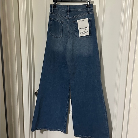 Wide-Leg Blue Jeans - Picture 3 of 6